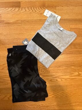 Splendid Gray and Black Two-Piece Set